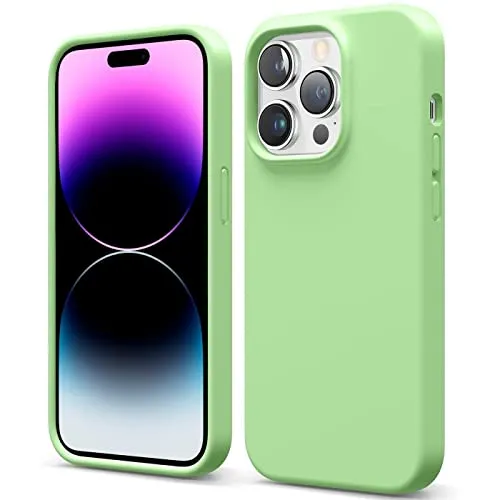 CoolGadget TPU Handyhülle für iPhone 14 Pro Silikonhülle, farbige TPU Soft Case mit Grip-Oberfläche, kompatibel mit iPhone 14 Pro (6,1 Zoll), Grün