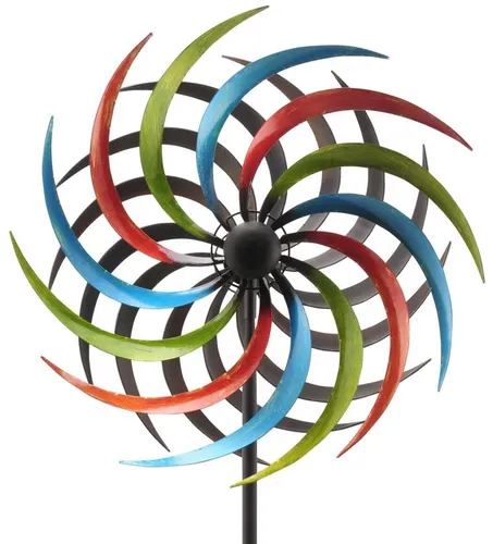 Windrad XL ArtFerro Windspiel für Garten, Stecker & Gartendeko - Buntes Windspiel aus robustem Metall, 180 cm hoch – perfektes Highlight für Ihren Garten oder Balkon!