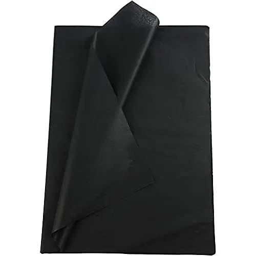 Seidenpapier, Blatt 50x70 cm, 14 cm, schwarz, 25Blatt