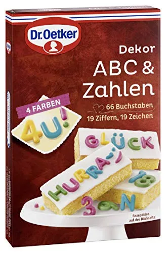 Dr. Oetker Dekor ABC & Ziffern, 1er Packung von Dr. Oetker