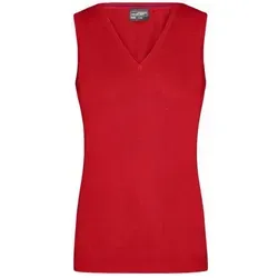 Damen V-Pullunder JN656, rot, Größe M - Arbeits- & Schutzkleidung, taillierter Schnitt für eine elegante Passform, aus leichter Baumwollqualität, maschinenwaschbar und ideal für den täglichen Einsatz.