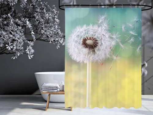 Sanilo Duschvorhang Pusteblume 180 x 200 cm - Duschvorhang mit Pusteblumen-Motiv, 100% wasserdicht und mit Anti-Schimmel-Effekt, ideal für ein stilvolles und hygienisches Badezimmer.