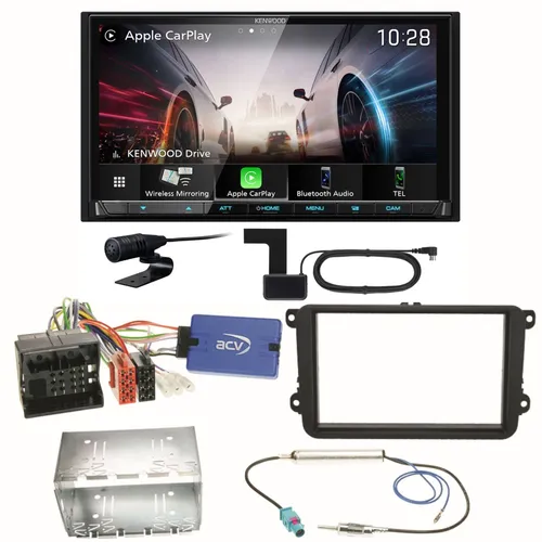 Kenwood DMX8021DABS Einbauset für Beetle Jetta Sharan T5