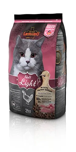 Leonardo Adult Light [2kg] Katzenfutter | Diät Trockenfutter für Katzen | Alleinfuttermittel für Katzenrassen ab 1 Jahr