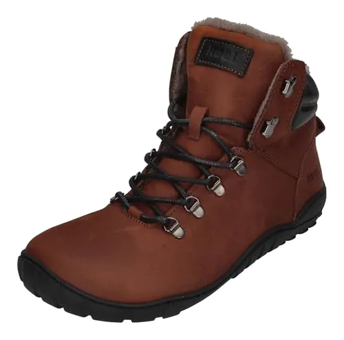 KOEL Herrenschuhe Barefoot Boots - Porter Lambswool - Chocolate, Größe:43 EU - Wanderschuhe aus hochwertigem Lammwollmaterial, für ein angenehmes Fußklima und natürlichen Komfort beim Wandern.
