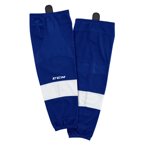 CCM SX8000 Game Socks in Tampa Bay Home - Hochwertige Eishockey Stutzen in der Größe Intermediate, ideal für den Sporteinsatz. Bieten optimalen Komfort und Passform für leidenschaftliche Spieler.