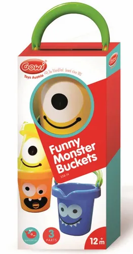 GOWI Badespielzeug Lustige Monster Eimer (3-tlg) von Gowi