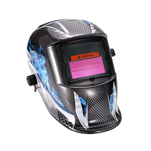 ALLOMN Schweißmaske, Solar-Schweißhelm Kopfmontierter Verstellhelm Automatische Verdunkelung, Sensor mit hoher Empfindlichkeit, Solarbatteriebetrieb, Voll Schattenbereich 4/9-13 (A)