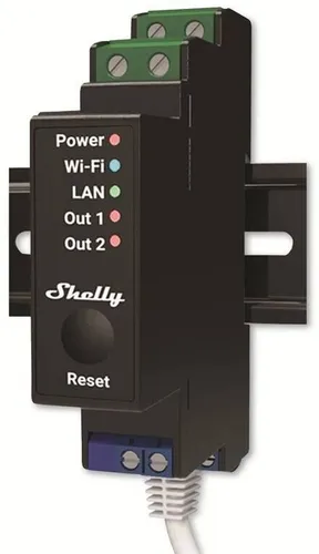 Shelly Pro 2PM - 2-Kanal Smart Relais-Schalter mit Strommessung, kompatibel mit Alexa und Google Home für intelligente Automatisierung