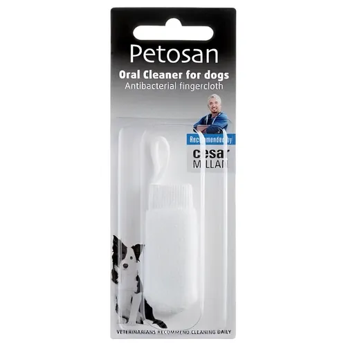 Petosan Finger-Zahnbürste für Hunde, antimikrobiell, Plaque Entferner