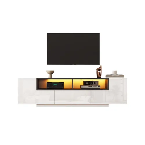 XDeer TV-Schrank mit LED-Licht und Schubladen für 75-Zoll-Fernseher