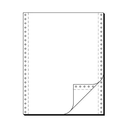 SCHÄFER SHOP Computer Endlospapier DIN A4, 2-fach blanko, weiße Kopie, selbstdurchschreibend, Längsperforation, beidseitiger Führungslochrand - 1000 Blatt