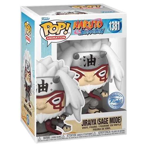 Funko Pop! Animation: Naruto Shippuden - Jiraiya Sage Mode - Limitierte exklusive Vinylfigur von Jiraiya aus Naruto Shippuden, ideal für Sammler und Anime-Fans. Verpackung original und ungeöffnet.