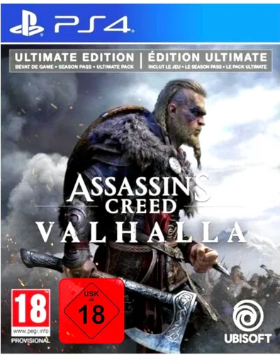Assassin's Creed: Valhalla - Ultimate Edition -PlayStation 4 - Action & Abenteuer Spiel für PS4, erlebe epische Wikinger-Abenteuer in einer offenen Welt mit packender Kampagne und beeindruckender Grafik.