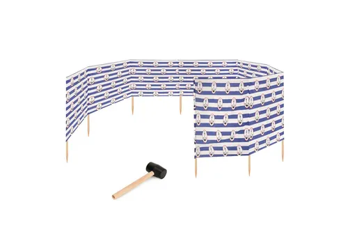 Garronda Windschutz Strand Sichtschutz 12m lang - Zelt-Windschutz für den Strand, windundurchlässig und einfach aufzustellen mit Gummihammer – perfekt für entspannte Tage am Meer.