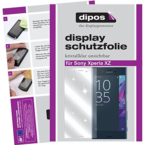 dipos I 2X Schutzfolie klar kompatibel mit Sony Xperia XZ Folie Displayschutzfolie