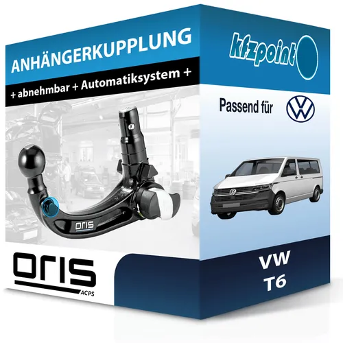 Oris Anhängerkupplung für VW T5 (09.2009-08.2015) – abnehmbar und praktisch