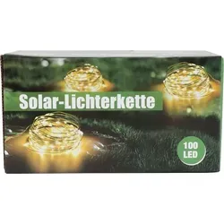Solar-Lichterkette 100 Micro-LEDs 9,9m Warmweiß Drahtlichterkette Gartendeko