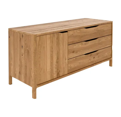 Lomadox Sideboard THORNBURY-165, Kommode, Wildeiche massiv geölt, grifflos, montiert
