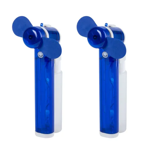 2er Set Tragbarer Wassersprüh Handventilator Blau Handheld Sprühventilator