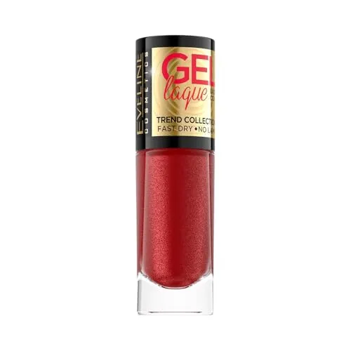 Eveline Cosmetics Gel-Lack Nagellack Nr. 207 - Schnell trocknender, langanhaltender Gel-Effekt ohne UV/LED-Lampe