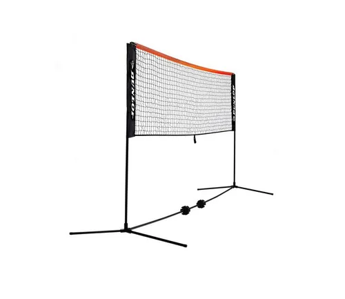 Dunlop Mini Badmintonnetz & Tennisnetz tragbar 6m in orange von Dunlop