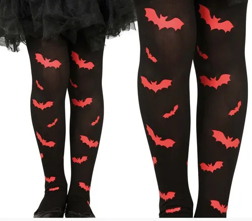 HALLOWEEN KARNEVAL FASCHING ZUBEHÖR STRUMPFHOSE FLEDERMAUS KINDER 3 - 6  NEU OVP