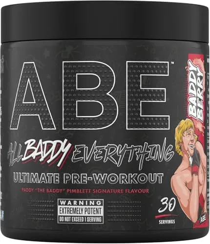 ABE Ultimate Pre-Workout (375 Gramm) - Nahrungsergänzungsmittel für maximale Trainingsunterstützung mit 4 g Citrullin-Malat, 3 g Creatin und 200 mg Koffein. Erhältlich in aufregenden Geschmacksrichtungen wie Candy Ice Blast.