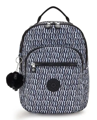 Kipling SEOUL S Small Backpack - Holiday Waves (Blue) - Tagesrucksäcke mit leichter Bauweise und praktischer Fächeraufteilung. Genießen Sie sportliche Flexibilität und ein angenehmes Traggefühl dank gepolsterter Schultergurte.