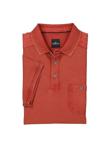 engbers Herren Polo-Shirt Regular, Orange, Größe 4XL - Stylisches Polo in strukturierter Ottoman-Optik, bietet hohen Tragekomfort und lässt sich vielseitig kombinieren. Hergestellt aus hochwertiger Baumwolle für ein angenehmes Tragegefühl.