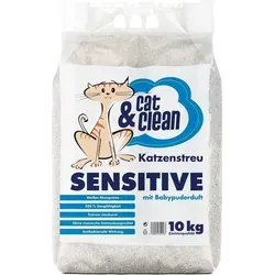 Cat & Clean® Sensitive mit Babypuderduft - Weiß 10 kg von Cat & Clean