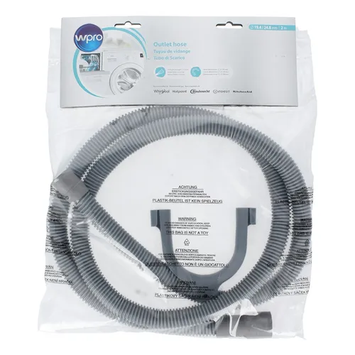 Bauknecht 484000001134 Ablaufschlauch 2m für Waschmaschine