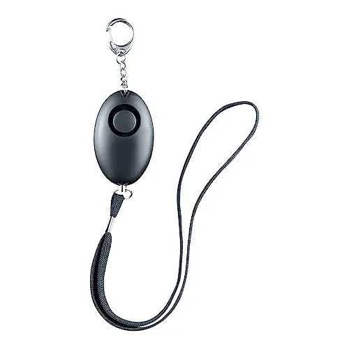 Perfecta Schlüsselanhänger mit Signal, persönlicher Alarm zur Selbstverteidigung, Taschenalarm mit LED Leuchte, Self defense Tool