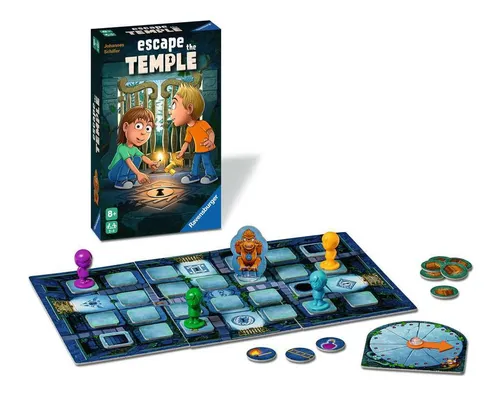 Ravensburger 20963 Escape the temple, Brettspiel, Familienspiel, Klassiker für 2