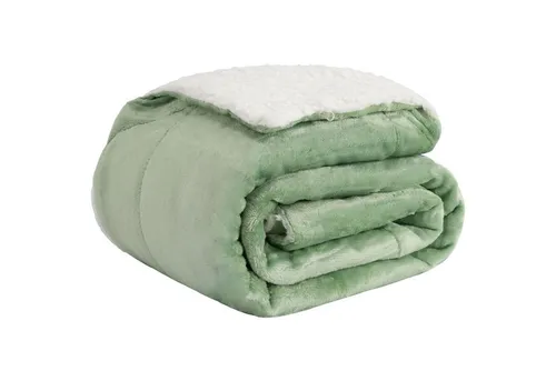 Wohndecke Cloudy Decke Kuscheldecke warm Sherpa Couchdecke mit Ecktasche, Basisstoff