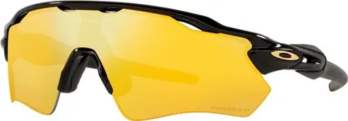 Oakley Radar EV Path Polished Black / Prizm 24K Polarized Sportbrille - Sportbrillen mit erweiterten Sichtfeld und Prizm Polarized Technologie für optimale Farb- und Kontrastwahrnehmung. Ideal für sportliche Aktivitäten bei hellem Licht.