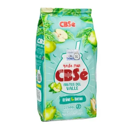 Yerba Mate CBSe del Valle 500 g – Birne & Apfel, aus Argentinien