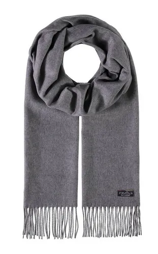 Fraas Modeschal - Cashmink® mit Fransen - Modeschals aus 100% Polyacryl, weich und kratzfrei, ideal für kalte Tage. Schlichtes Design in Mid Grey für jeden Look.