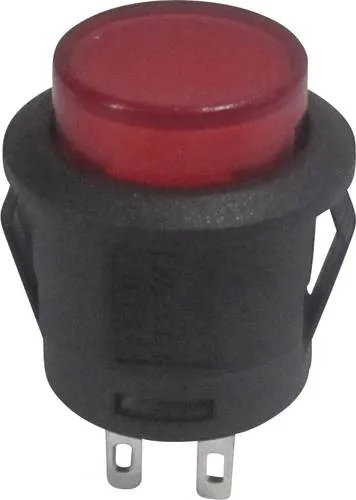 TRU Components 1587753 TC-R13-523AL-05RT Drucktaster 250 V/AC 1.5A 1 x Aus/(Ein) tastend Rot 1St.