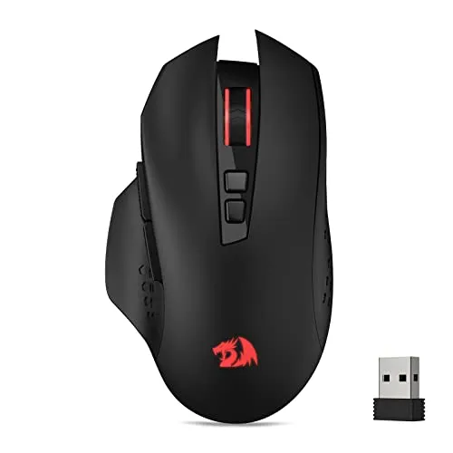 Redragon M656 Gainer Kabellose Gaming Maus - Kabellose Gaming-Maus mit 4000 DPI und 7 Makrotasten, ideal für präzise Steuerung und individuelles Gameplay auf PC, Mac und Laptop.