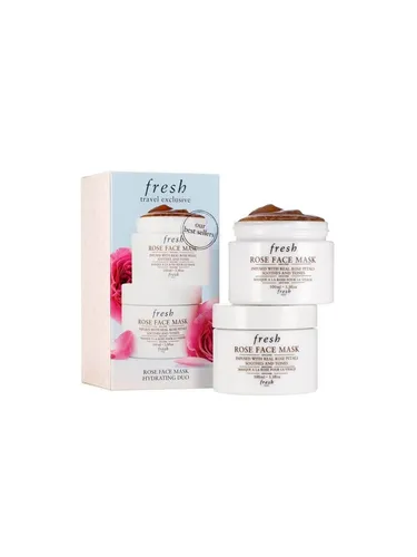 Fresh Set Duo Rose Soothing & Toning Cream Mask - Gesichtspflege Set Duo mit beruhigender und tonisierender Wirkung, ideal für eine erfrischte Haut und ein strahlendes Teint, 2 pcs, 100 ml