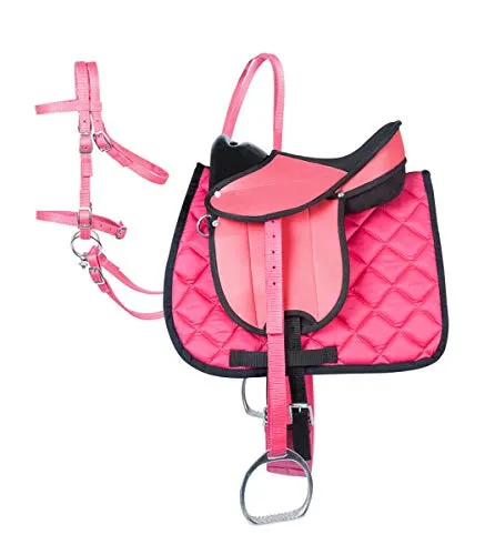 Pfiff 102291 Sattel-Set Komplettausstattung für Shetty und Holzpferde/Plüschpferde, Pink