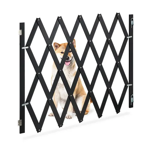 Hundeabsperrgitter aus Bambus - Treppenschutzgitter - Praktisches Türschutzgitter mit 140 cm Breite und 87 cm Höhe, ideal für den sicheren Bereich Ihres Hundes. Robust und stilvoll aus Bambus gefertigt.
