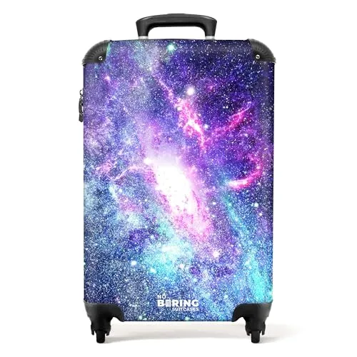 NoBoringSuitcases.com® Kinderkoffer Sternenhimmel in pink von NoBoringSuitcases