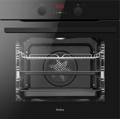 Amica EBX 944 200 S sw EB-Backofen A 77L - Einbau-Backofen mit 11 Heizarten, SoftClose-Tür und XXL-Großraum von 77L für perfekte Backergebnisse und einfache Reinigung.
