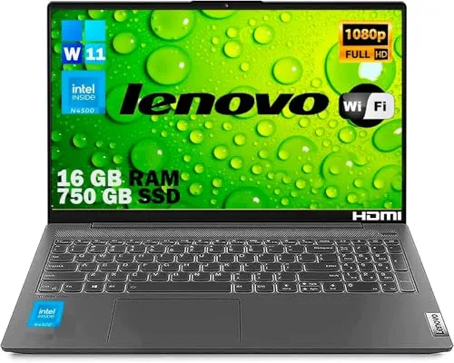 Lenovo, Notebook, gebrauchsfertig, 15,6 Zoll FHD-Display, N4500, 16 GB RAM, SSD, 750 GB, Windows 11 Pro, Office 2021 MOUSE