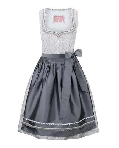 Stockerpoint Damen Sonja Midi Dirndl, hellgrau, Größe 38 in grau von Stockerpoint