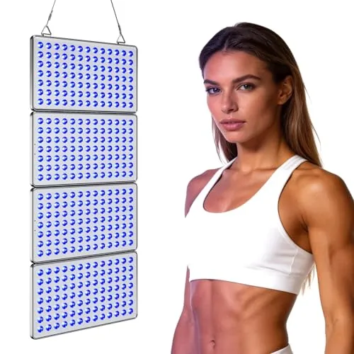 Durskfl Bräunungslampe Solarium 48W, 364 LED 370nm Tageslicht, faltbare Sonnenbank für Gesicht & Körper, integrierter 10-Minuten-Timer, Augenschutz inklusive, für Zuhause & Reise