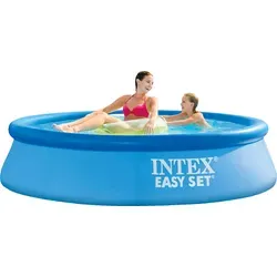 Intex Swimming Pool 244 x 61 cm - Family Kinderpool für Badespaß - Runder Family Pool mit 1942 L Fassungsvermögen, ideal für Kinder und Erwachsene, sorgt für erfrischenden Badespaß im Garten.