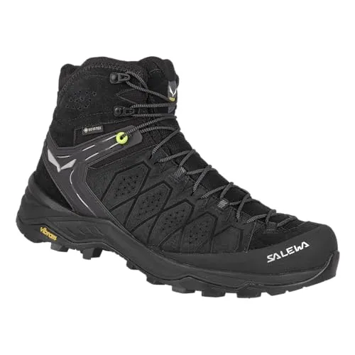 Salewa Alp Trainer 2 Mid GTX - Wasserdichte Wanderschuhe UK 12 | EU 47 schwarz - Kategorie: Wanderschuhe; Wasserdichte GORE-TEX-Technologie und rutschfeste Vibram-Sohle für optimalen Halt beim Wandern und Trekking.
